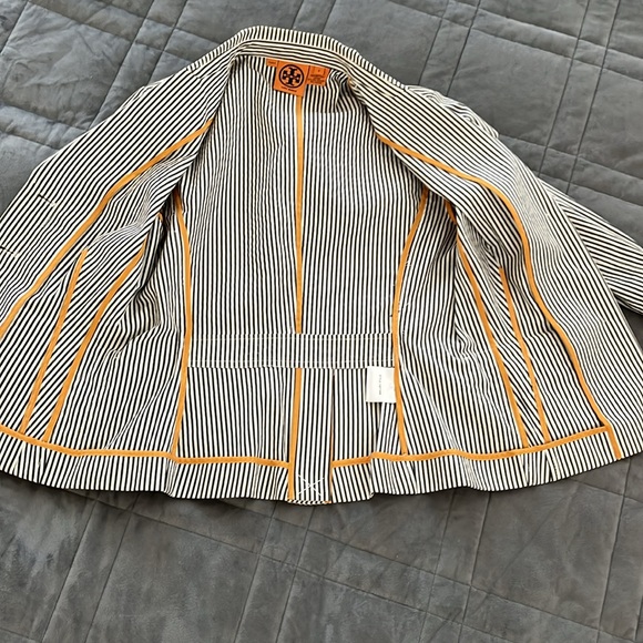 Tory Burch striped blazer jacket size 2 - Picture 4 of 8